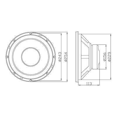 Basový reproduktor BLOW A-250 10" 400W 4Ohm
