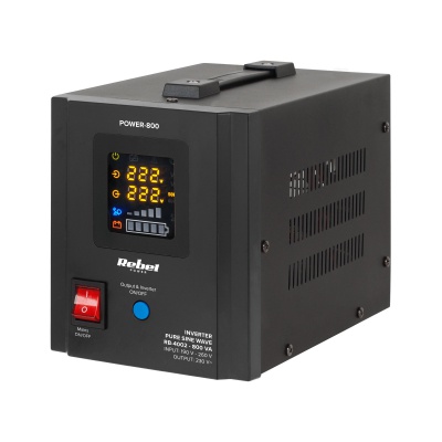 Záložný zdroj  PROsinus-800 12V 230V 800VA/500W Rebel čierny