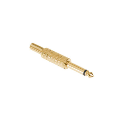 Konektor Jack 6,3mm mono pozlatený