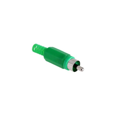 Konektor RCA zástrč. zelený plast