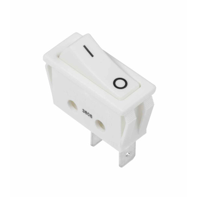 Prepínač kolískový 16A/250V 0-1 C5N 2pin biely