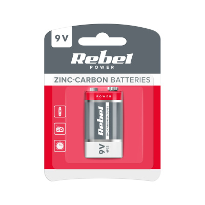 Batéria REBEL 9V 6F22 blister