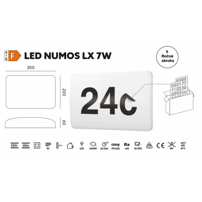 LED svietidlo NUMOS čislo domu 7W