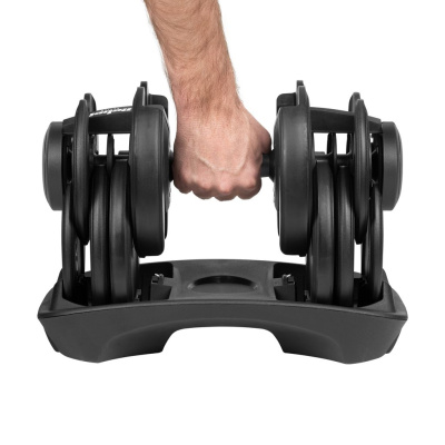 Nastaviteľná liatinová činka 24kg | Otočná rukoväť (2,5-24kg)