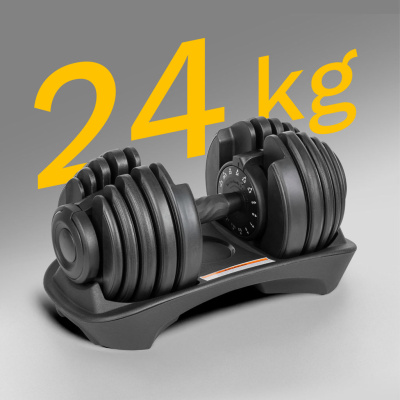 Nastaviteľná liatinová činka 24kg | Otočná rukoväť (2,5-24kg)