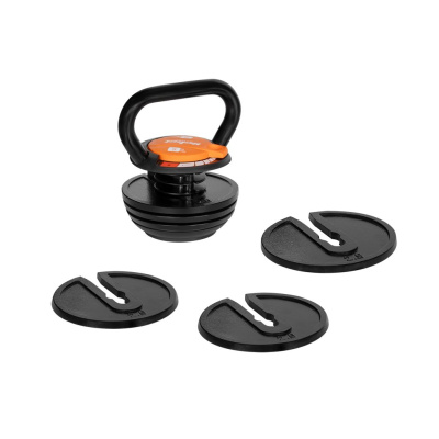 Nastaviteľný liatinový kettlebell 9kg | Nastavenie váhy 2,3-9 kg