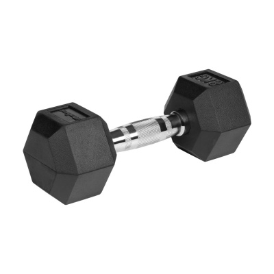 Liatinové pogumované činky HEX 2x8 kg REBEL ACTIVE