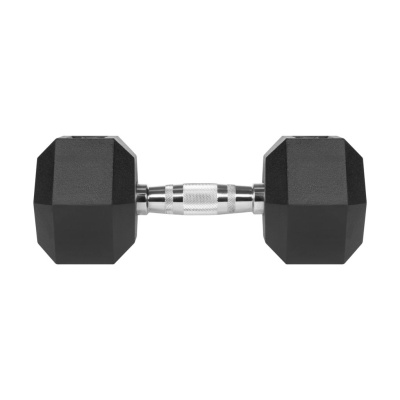 Liatinové pogumované činky HEX 2x12.5 kg REBEL ACTIVE