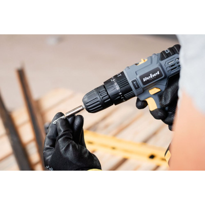 Akumulátorový vŕtací skrutkovač s príklepom 20V 2Ah REBEL TOOLS