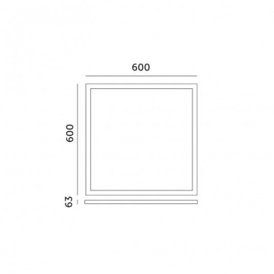 Rám pre LED panel NELIO2 60x60 63mm klik KOBI