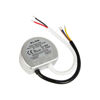 Napájací zdroj do inštalačnej krabice 12V/5A 60W kovový