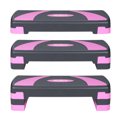Fitness stepper 78 cm, Fialový | 3 úrovne nastavenia výšky