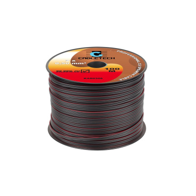 Kábel REPRO. 2x 0,50mm čierny CU(100m)
