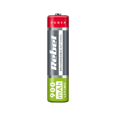 Akumulátory REBEL AAA, 900 mAh, Ni-MH, 1,2V, 4ks/bl , R3