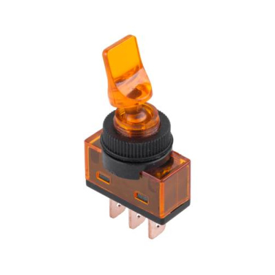Prepínač páčkový ASW-14D 3pin oranžový