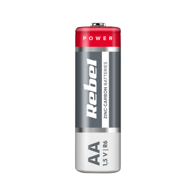 Batéria REBEL AA 1,5V R6 (4ks) zinko-uhliková