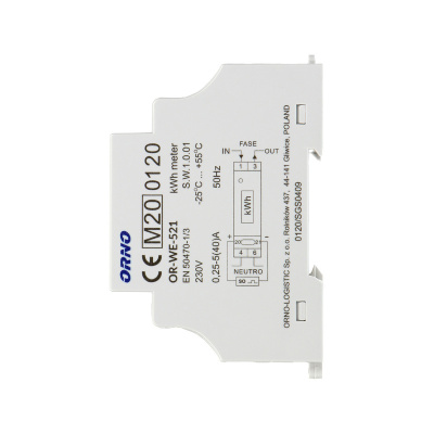 Elektromer 1-fázový LCD ORNO WE-521 s certifikátom MID
