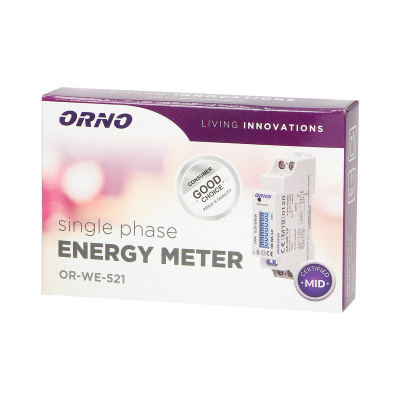 Elektromer 1-fázový LCD ORNO WE-521 s certifikátom MID