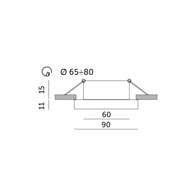 Svietidlo bodové okrúhle pevné OH26N BLACK LED GU10