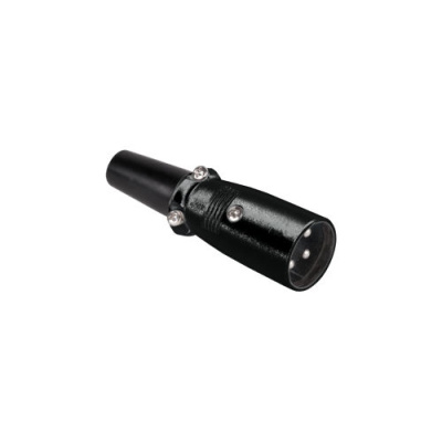 Konektor XLR (Canon) zástrč. čier. kov.