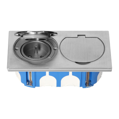 Zásuvka 2 x 230V, hermetická kovová IP55