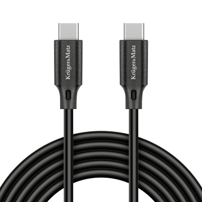 Kábel USB typ C - USB typ C 100W 1m čierny Kruger&Matz Basic