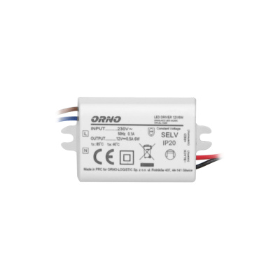 Napájací zdroj MINI 12V DC, 6W, IP20