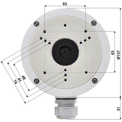 Montážna podložka pre kamery Hikvision DS-1280ZJ-S