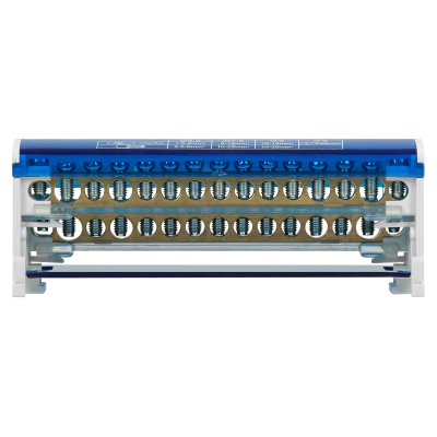 Svorkovnica na DIN lištu 2 radová 15 PIN 11x6mm + 4x16mm