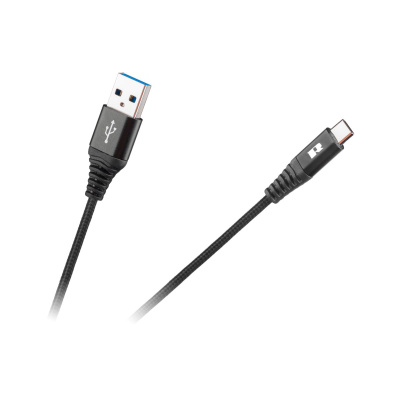 Kábel USB - USB typ C 1m REBEL čierny