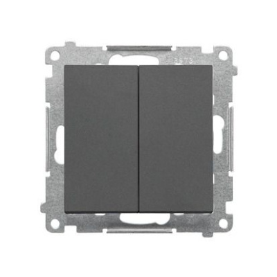 Vypínač Simon 55 č.7+7 LED bez piktogramu modul grafit matný