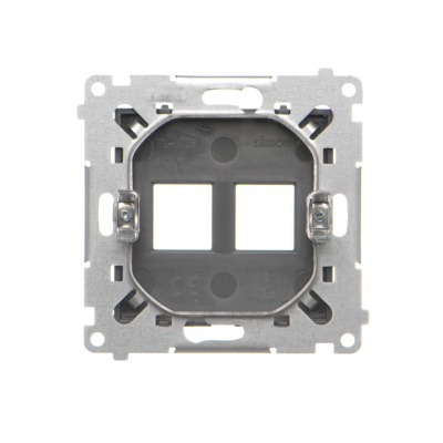 Kryt zásuvky 2 x RJ45 Keystone Simon 55 grafit matný