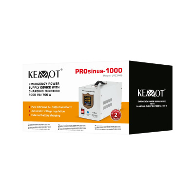 Záložný zdroj  PROsinus-1000 12V 230V 1000VA/700W KEMOT biely