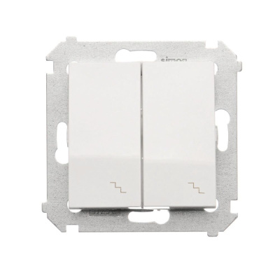 Vypínač Simon 54 premium č.6+6 (5B) LED podsv. modul biely