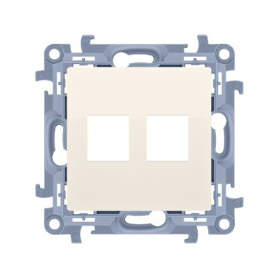 Kryt zásuvky 2x RJ45/RJ12 Simon 10 béžový