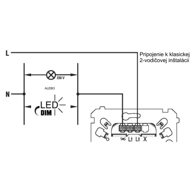 Stmievač otočný Simon 54 premium pre LED modul béžový