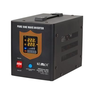 Záložný zdroj  PROsinus-800 12V 230V 800VA/500W KEMOT čierny