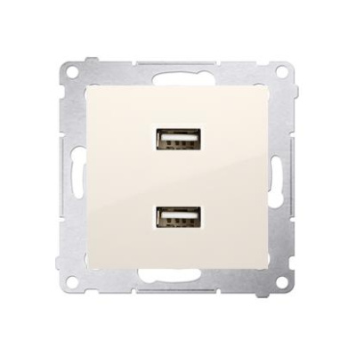 Zásuvka USB dvojitá Simon 54 premium modul béžová