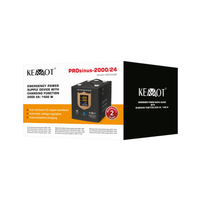 Záložný zdroj  PROsinus-2000 24V 230V 2000VA/1400W KEMOT čierny