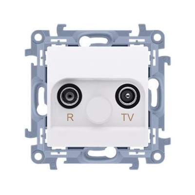 Zásuvka RTV Simon 10 priechodná 10dB modul biela