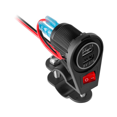 MOTO nabíjačka 2xUSB+ vypínač, 3100 mA Peiying