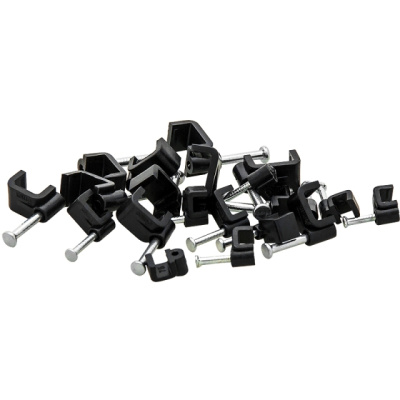Prichytka kábla 8/5mm plochá čierna (100ks)