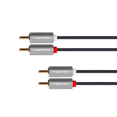 Kábel RCA 2x - RCA 2x, 5m Kruger&Matz Basic