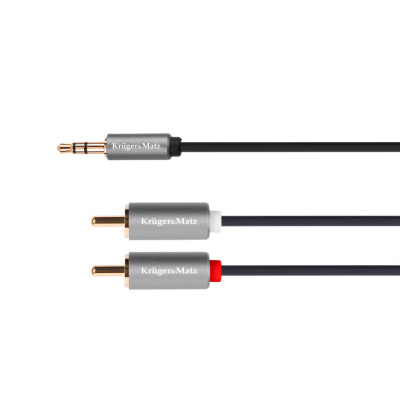Kábel Jack 3,5mm - RCA 2x, 1m Kruger&Matz Basic