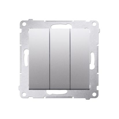 Vypínač trojitý Simon 54 premium modul strieborný