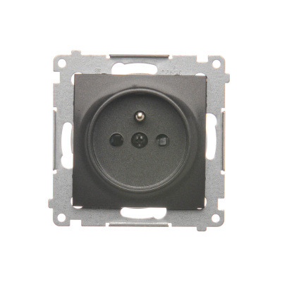 Zásuvka 250 V Simon 54 premium s clonkami modul antracit