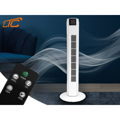 Stĺpový ventilátor s diaľkovým ovládaním 50W, 82cm LTC