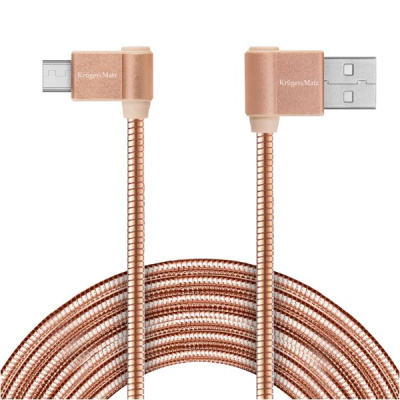 Kábel USB - USB typ C rohový 1m  3A Kruger&Matz