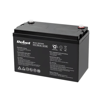 Akumulátor gélový 12V - 100Ah VRLA AGM Rebel 28,1kg