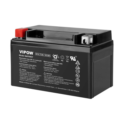 Akumulátor pre motocykle VIPOW typ MC 12V 7Ah